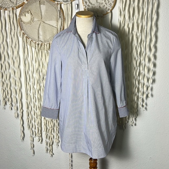 Piazza Sempione NWT Pull Over Nautical Stripe Blouse Size 40/US6 - Picture 1 of 11